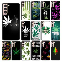 smoke weed leaf Abstractionism Art Phone Case For samsung galaxy S24 ULTRA S23 S21 S20fe S20ULTRA S21Fe S22PLUS S23ULTRA Cover