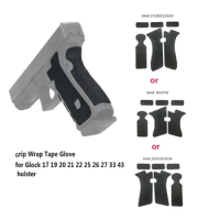 Non-slip Rubber Texture Grip Wrap Tape Glove Waterproof For Glock 17 19 20 26 27 33 Holster 9mm Pistol Accessories