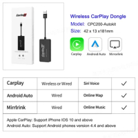 Carlinkit Apple Carplay Box Car Navigation Bluetooth Connection Mobile Phone Screen for Navigation Media Player Mirrorlink