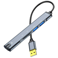【小婷電腦】NC04 USB2.0+SD+TF+3.5mm音頻孔多功能轉換器 音效卡 2孔USB2.0