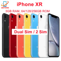Apple iPhone XR Dual Sim 2 Sims A2107 A2108 6.1" RAM 3GB ROM 64/128/256GB IOS A12 Bionic Face ID NFC Original Genuine 4G LTE