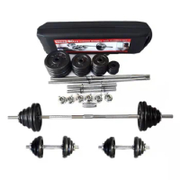 Free Shipping 50KG Paint Adjustable Barbell Dumbbells Set For Fitness Weightlifting Gym Equipment Muscle Strength Exercise