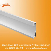 68*14mm Baseboard LED Strip Aluminum Profile Channel System for Wall Floor Skirting Board