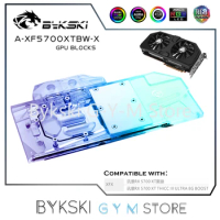 Bykski GPU Water Block For XFX RX 5700 XT THICC III ULTRA 8G BOOST Graphics Card, Full Coverage Radiator Cooler,A-XF5700XTBW-X