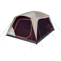Coleman Skylodge Camping Tent, 10 Person Weatherproof Family Tent with Convertible Screen Room, Color-Coded Poles