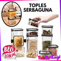 YMM_COD--Toples Lebaran Penyimpanan Kue Kering Plastik Bening Acrylic Kotak