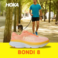 Hoka One One Bondi 8 Outdoor Sport Running Shoes Breathable Anti Slip Cushioning Road Runs Shoes Men Women Sport Shoes