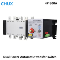 4P 800A ATS original ATS intelligent 440v ac dual power automatic transfer switch PC Grade Circuit breaker