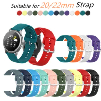 20mm 22mm Silicone Band for Samsung Galaxy Watch Active 2 Active 3 Gear S2 S3 Watchband Bracelet Strap for Huawei GT2 Pro Loop