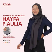 Zeea Hijab Pashmina Instan Hayfa F Aulia Sport Hijab Olahraga hitam