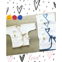 Baju Bayi Laki-Laki Kimono Lengan Panjang Putih Usia 0-3 bulan Nary