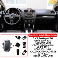 Car Mobile Phone Holder For VolksWagen VW Golf 6 7 8 Sportsvan POLO PLUS TCROSS Tiguan L X Passat Touran L Car Accessories