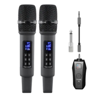 RISE-UHF Wireless Handheld Karaoke Microphone System Bluetooth Receiver Performing Professional Home Reverb High And Low Bass