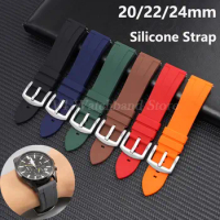 Watch Bracelet for Seiko 20mm 22mm 24mm Silicone Strap Quick Release for Huawei Gt2 Waterproof Rubber Sport Watchband for Omega