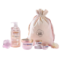 即期品【Beauty Box】momo美妝盒(髮的補給胺基酸洗髮精450g+多芬小金碗胺基酸髮膜260g+多芬髮膜50gx2+按摩