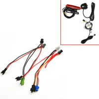 24-60V Electric Bike Light Connection Line E-bike Headlight Front Rear TailLight Rubber Wire Ebike Cycling Accessories Bicicleta