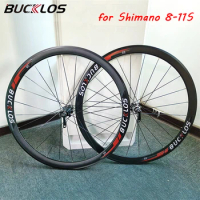 BUCKLOS QR 700C Bicycle Wheelset 40mm Road Carbon Hub Bike Wheels Aluminum Rim Disc Brake Clincher 11S Front Rear Wheels Set