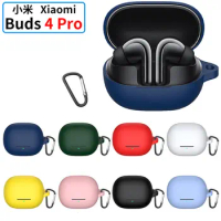 Liquid Silicone Case For Xiaomi Buds 4 Pro 2022 New Earphone Case Candy Color Headphones Cover For Xiaomi Buds4 Pro Bags