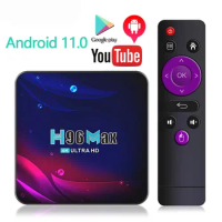 10PCS H96 Max V11 Android 11 TV Box RK3318 Quad Core 4GB 64GB 2.4G/5G Dual WiFi USB3.0 BT4.0 4K Youtube Smart Media Player