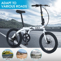 20“ Folding Bike Aluminum frame 8 speed shimano Foldable City Bicycle Drivetrain High Quality MTB Disc brake Bikes