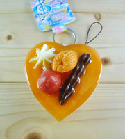 【震撼精品百貨】日本精品百貨-手機吊飾/鎖圈-蛋糕(橙)