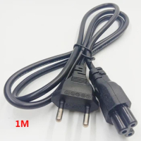 Euro EU European Plug IEC C5 Cloverleaf Laptop Power Adapter Cord Extension Cable For Dell HP Lenovo Notebook PC Monitor 1M