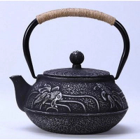 煮茶壺生鐵壺無塗層茶具(規格:銀魚) 