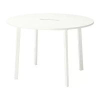 MITTZON 會議桌, 圓形/白色, 120x75 公分