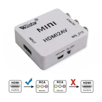 Wiistar 1080P HDMI to RCA AV Composite Adapter Converter HDMI2AV Adapter Converter Box Support NTSC PAL Output for TV DVD