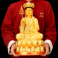 地藏王菩薩佛像擺件寺廟居家供奉神像家用客廳保平安鎮宅樹脂擺設