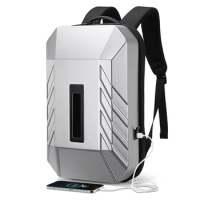 OZUKO Men Backpack Hard Shell Multifunction Anti-theft WaterProof Business Backpack Laptop Bag Smart Cool Led Men USB Charging