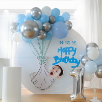 生日裝飾場景布置 男孩女孩一周歲星黛露卡通背景板KT板 氣球套餐