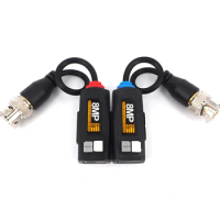 5 Pairs 8MP BNC Video Balun Connector Video Balun Connector Cctv Cable Support HD 8MP AHD/CVI/TVI Camera