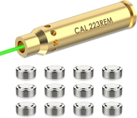 223/5.56mm/9mm/243/308win Green Bore Sight with Extra Batteries for Scope Sighting and Zeroing Optic