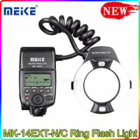 MEIKE MK-14EXT-N/C Ring Flash Light Speedlite GN14 For Canon Nikon D80 D300S D600 D700 D800 D800E D3100 D3400 6D 7D 60D 70D 700D