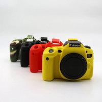 ยางซิลิโคนแขนเกราะผิวกรณีร่างกายปกป้องกันสำหรับ Canon EOS 77D, EOS 9000D DSLR กล้องเชลล์ป้องกันวิดีโอกระเป๋า