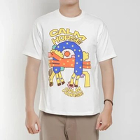 Kaos CALM MIND MONSTER CALM HORSE WHITE TSHIRT 100% ORIGINAL Size S