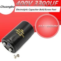 1/PCS 400V3300UF 63.5*105MM 3300UF 400V Bolt/Screw Foot Audio Filter Electrolytic Capacitor 105℃