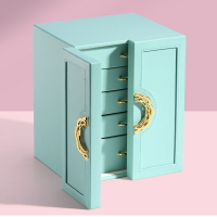 多層大容量首飾盒歐式韓國皮質珠寶箱珠寶首飾品收納盒禮物女