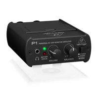 BEHRINGER p1 personal In-Ear monitor amplifier switchable stereo/mono operation for personal monitor applications