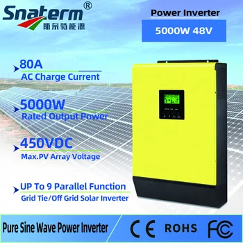 Daxtromn pow 3.6KW 6.2KW solar inverter 24VDC 48vDC hybrid mppt 6200W