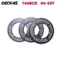 Deckas 144 BCD Chainring Fixed Gear Track Fixie Bike Round Single 42T 44T 46T 48T 50T 52t 54 56t 58t Mountain MTB Chainwheel