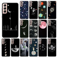 space moon astronaut Soft Phone Cover For samsung galaxy S24 ULTRA S23PLUS S21 S20fe S20ULTRA S21Fe S22PLUS S23ULTRA case