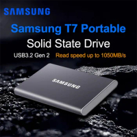 SAMSUNG PSSD T7 Portable USB 3.2 Gen 2 Original 500GB 1TB 2TB Solid State Drive Mobile Hard Disk Storage Drive SSD Type C For PC