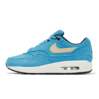 Nike 休閒鞋 Air Max 1 PRM Corduroy 男鞋 藍 卡其 燈芯絨 波羅海藍 FB8915-400