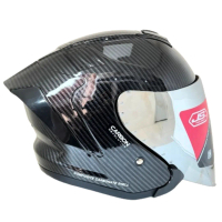 Helm JS ARMOR Half face Motif CARBON ORIGINAL SNI Visor Motorcycle Kaca