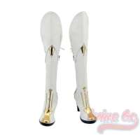 Game Genshin Impact Jean Cosplay Shoes White Women Boots C00110