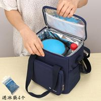 韓式加厚圓形飯盒袋大號便當包手提保溫桶袋子防水冷藏上班帶飯包 【麥田印象】