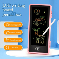 Đa chức năng với màn hình LCD Hộp bút chì Bảng vẽ có thể xóa được Chữ viết tay Hộp văn phòng phẩm Dễ