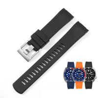 PEIYI Fluororubber Strap 22mm Suitable For Seiko PROSPEX Series SRPE99K1/SRP777J1 Silicone Watchband